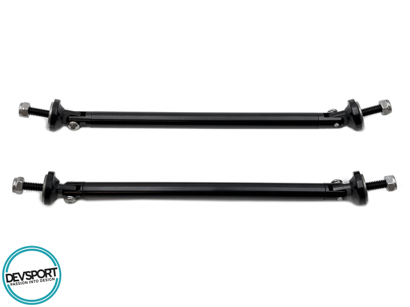 DevSport Front Splitter Support Rods 8" Black Anodized