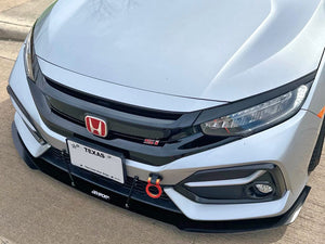 devsport front splitter and side splitters with canards for 10th gen civic