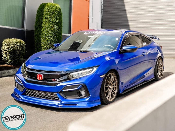 2 Meter Gloss Black Side Skirt Extensions For 2017-2020 Honda Civic (Sedan, Coupe, Hatchback)