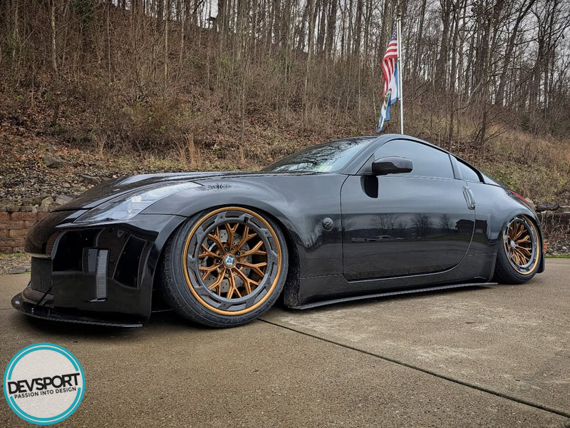 DevSport 2003-2008 Nissan 350z / G35 Side Skirt Splitters - Z33