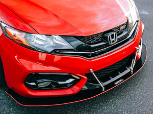 devsport front splitter and side splitters with canards for 9th gen civic