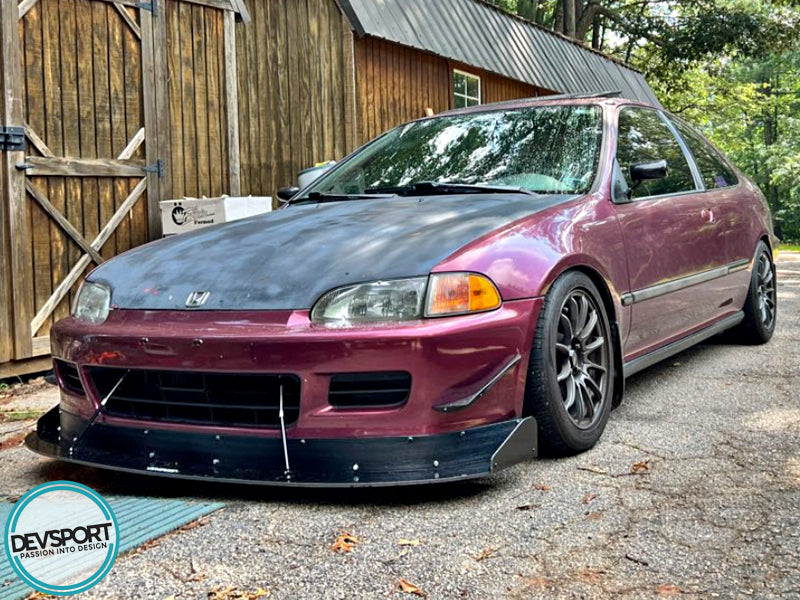 AeroFlow Top1 EG EJ Civic Front Splitter for Coupe, Sedan, and Hatchback