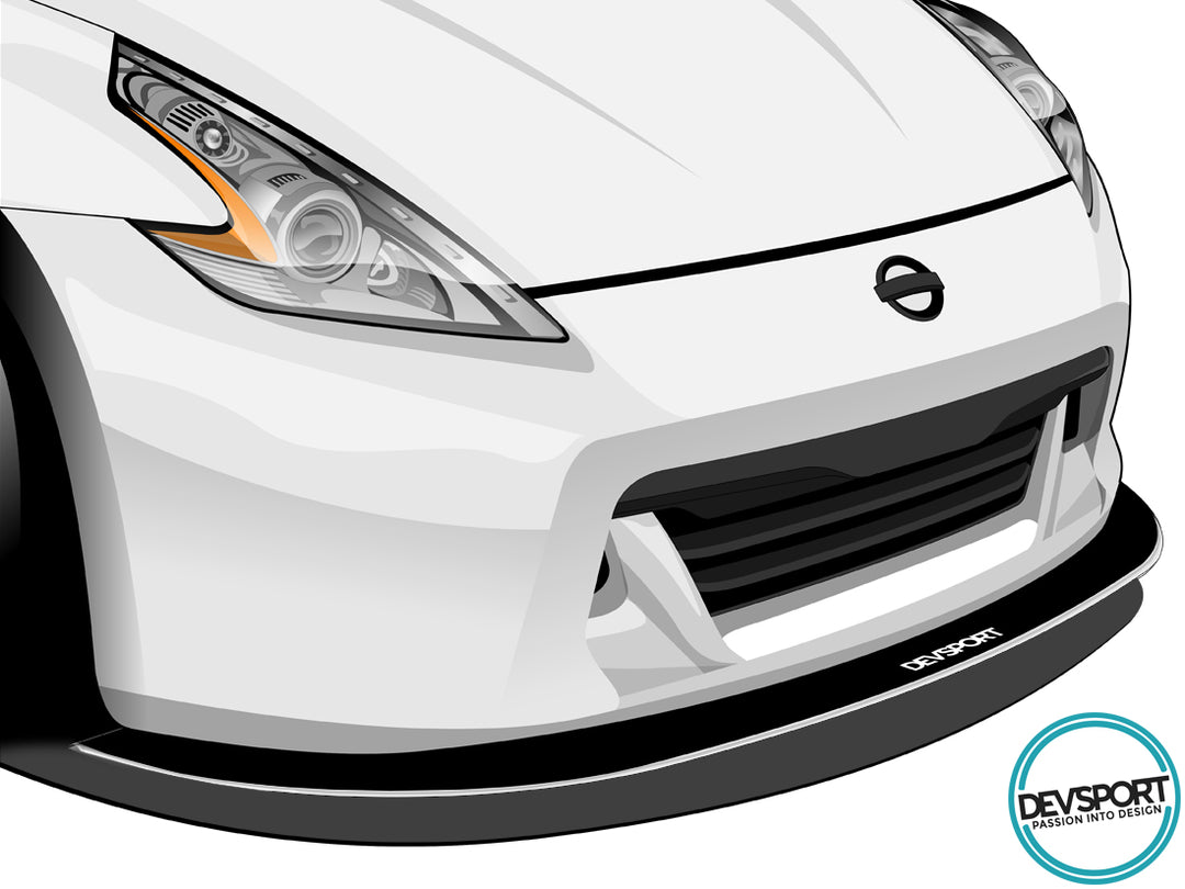 【RT-12787】 DevSport 2009-2020 Nissan 370z Front Splitter - Z34 Bumper Lip