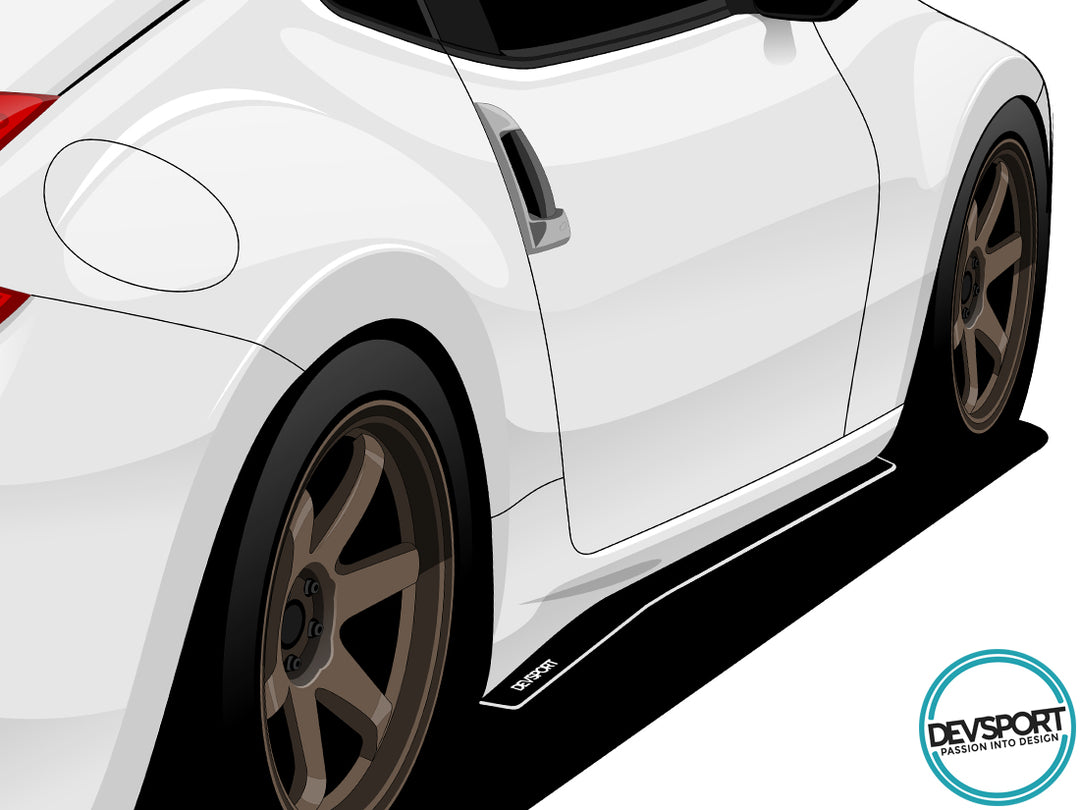DevSport Side Skirt Splitters (2009-2020 Nissan 370z)- Z34 Side
