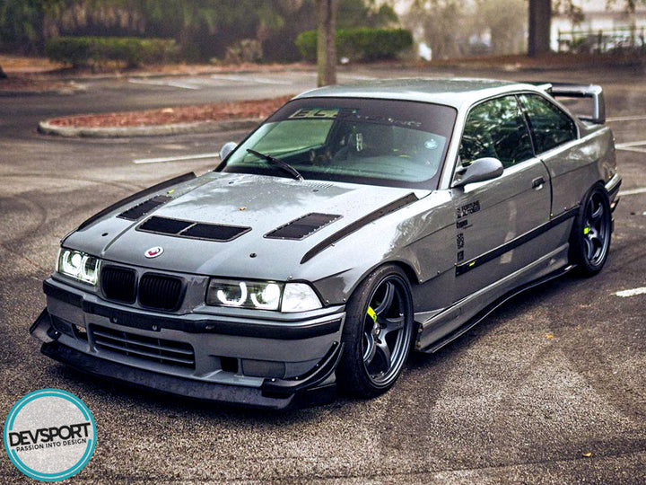 DevSport 1994-1999 BMW M3 e36 Side Skirt Splitters - 325 328 Side