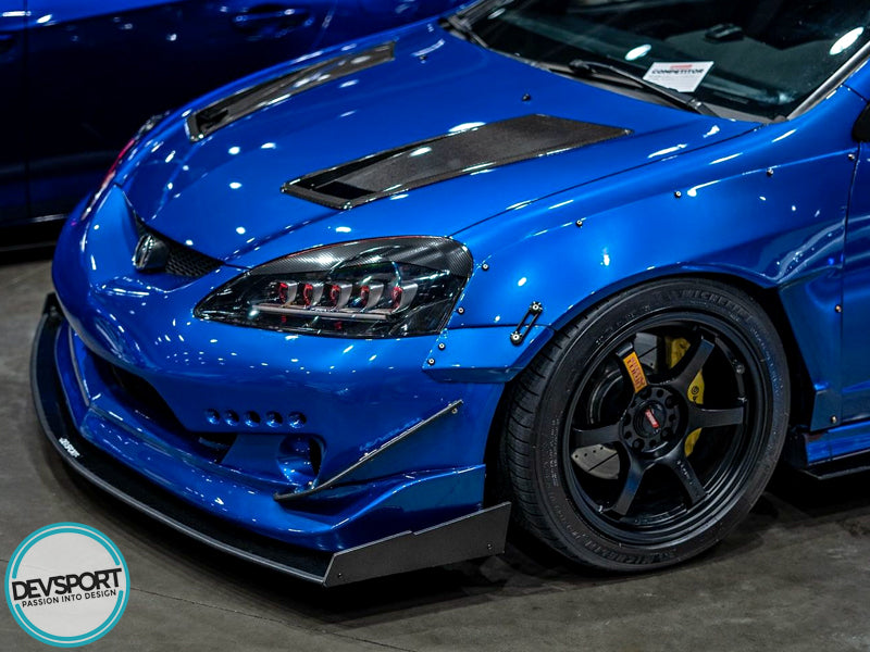 DevSport 2002-2006 Acura RSX Front Splitter - Chassis Mounted - DC5