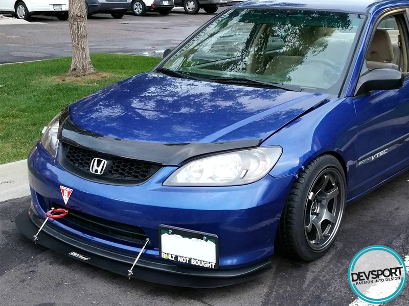 DevSport Front Bumper Chin Lip Splitter 2001 2005 Honda Civic