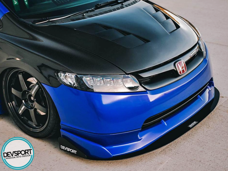 AeroFlow Top1 8th Gen Civic FG2 FA5 FG FA Coupe Sedan Front Splitter