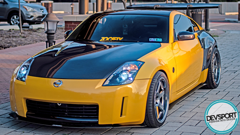 DevSport 2003-2008 Nissan 350z Front Splitter - Z33 Bumper Lip DevSport 2003-2008 Nissan 350z Front Splitter - Z33 Bumper Lip