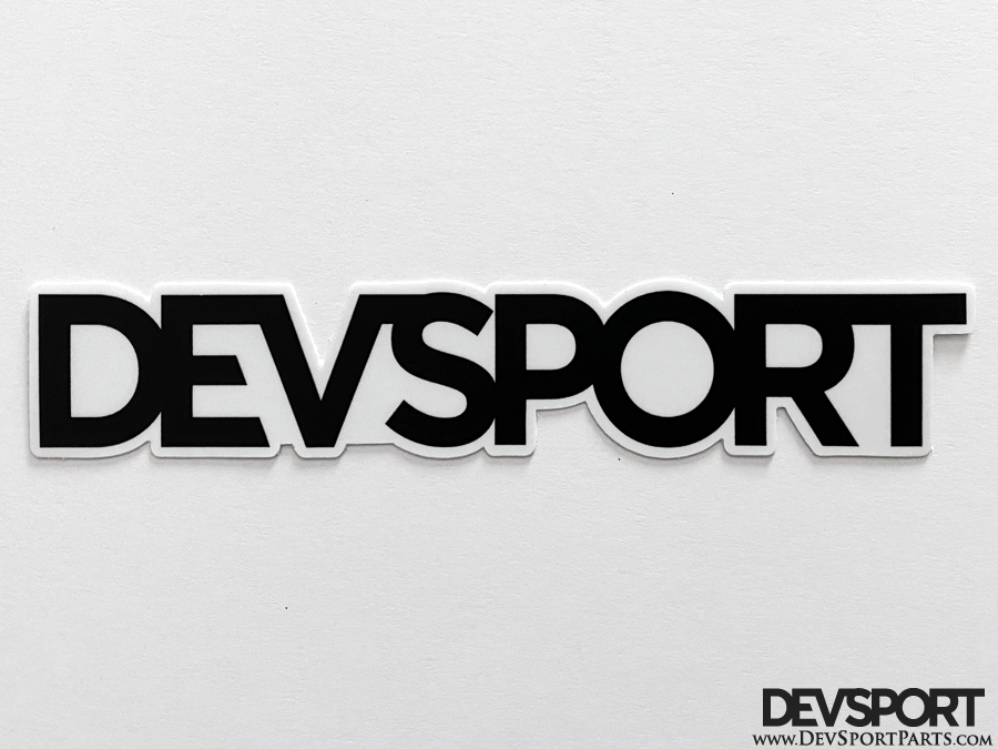 DevSport Logo Die Cut Decal - Black (6" x 1.25")